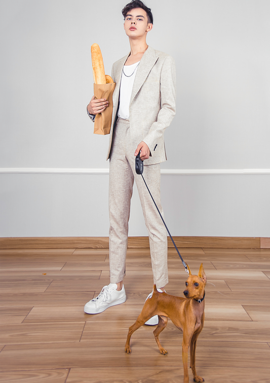 Light Beige Linen Suit