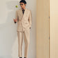 Ecru Double-Breasted Suit