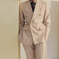 Ecru Double-Breasted Suit