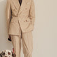Ecru Double-Breasted Suit