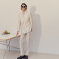 Ivory Pinstripe Suit