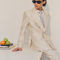 Ivory Pinstripe Suit