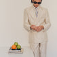 Ivory Pinstripe Suit