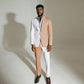 Two Tone Split Tan White Suit