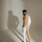 Two Tone Split Tan White Suit